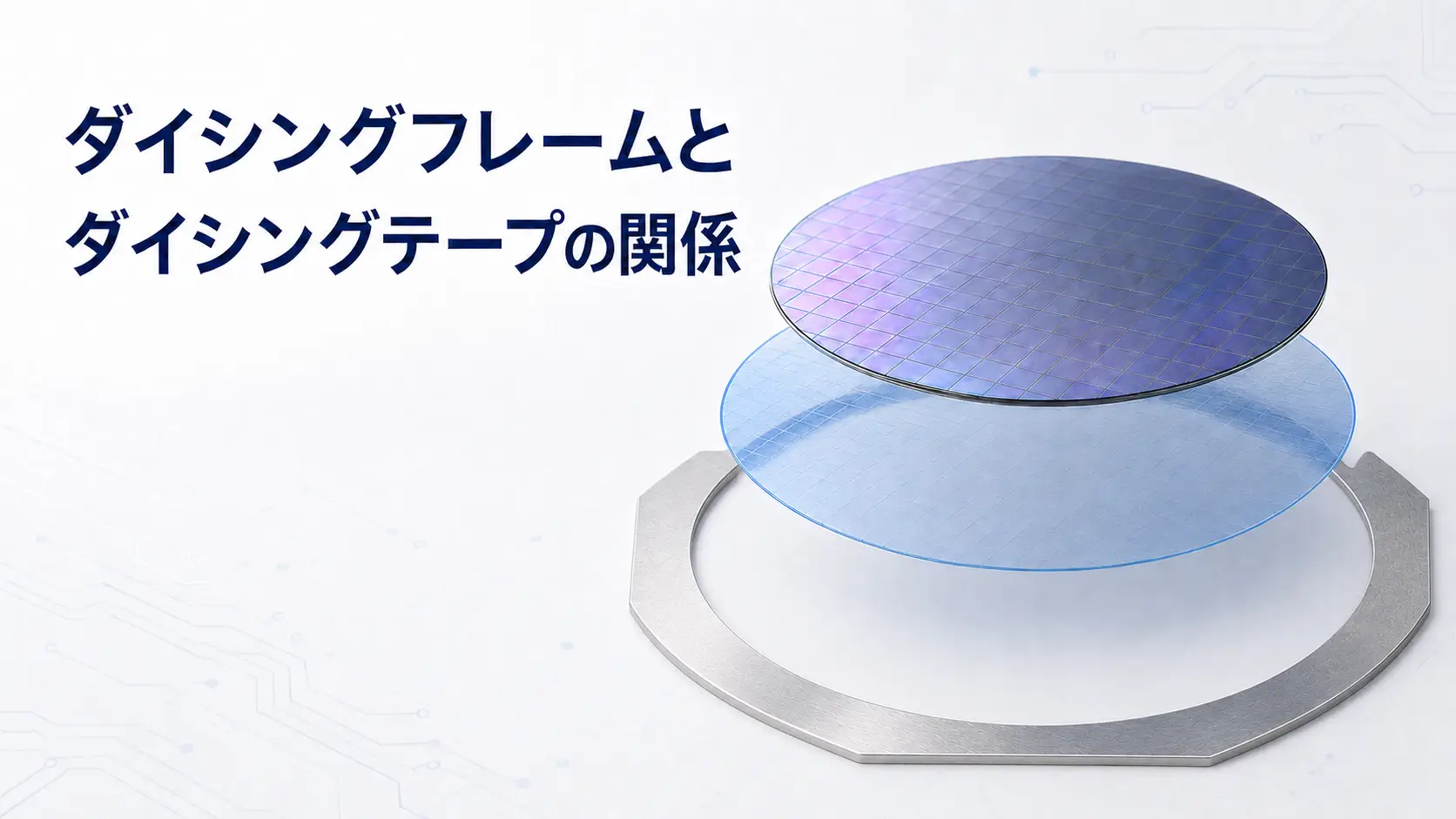 ダイシングフレームとダイシングテープの関係