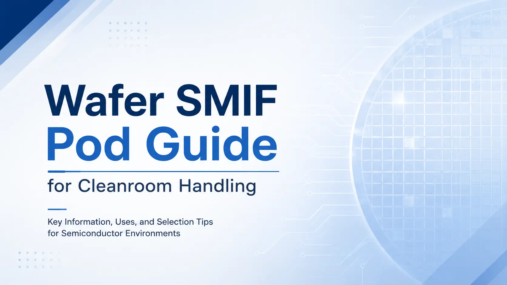 Wafer SMIF Pod Guide for Cleanroom Handling