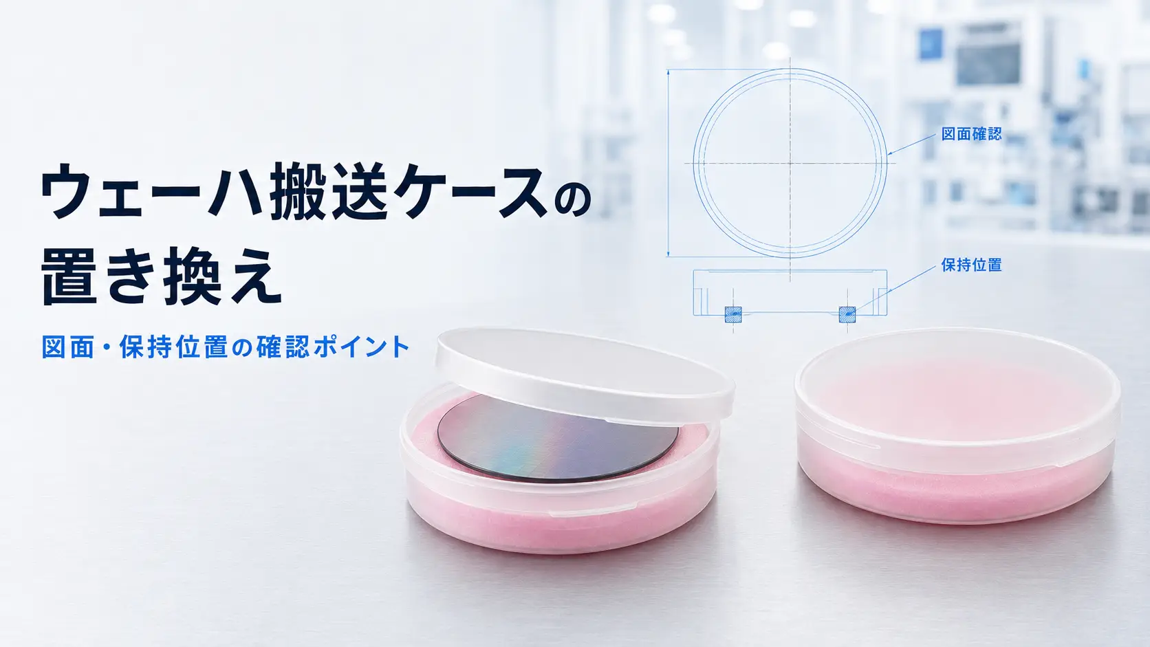 ウェーハ搬送ケースの置き換え｜図面・保持位置の確認ポイント