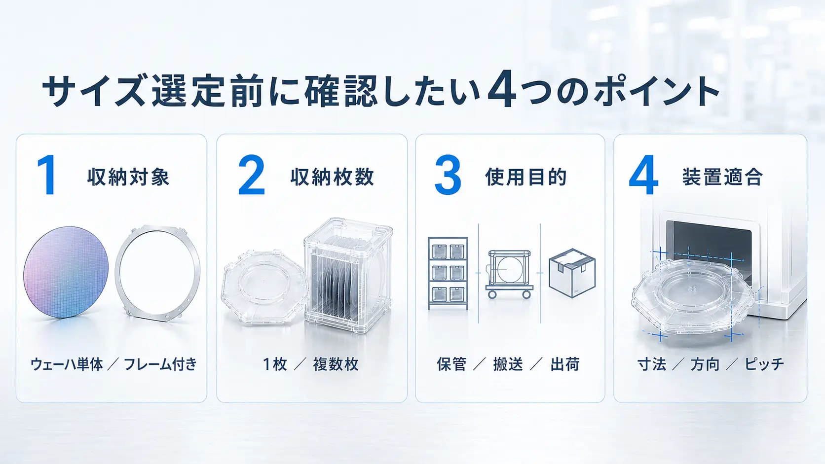 サイズ選定前に確認したい4つのポイント