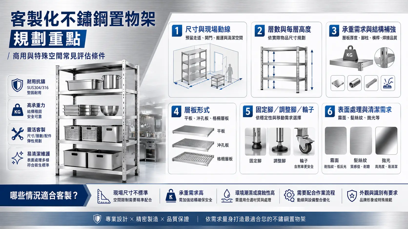 客製化不鏽鋼置物架