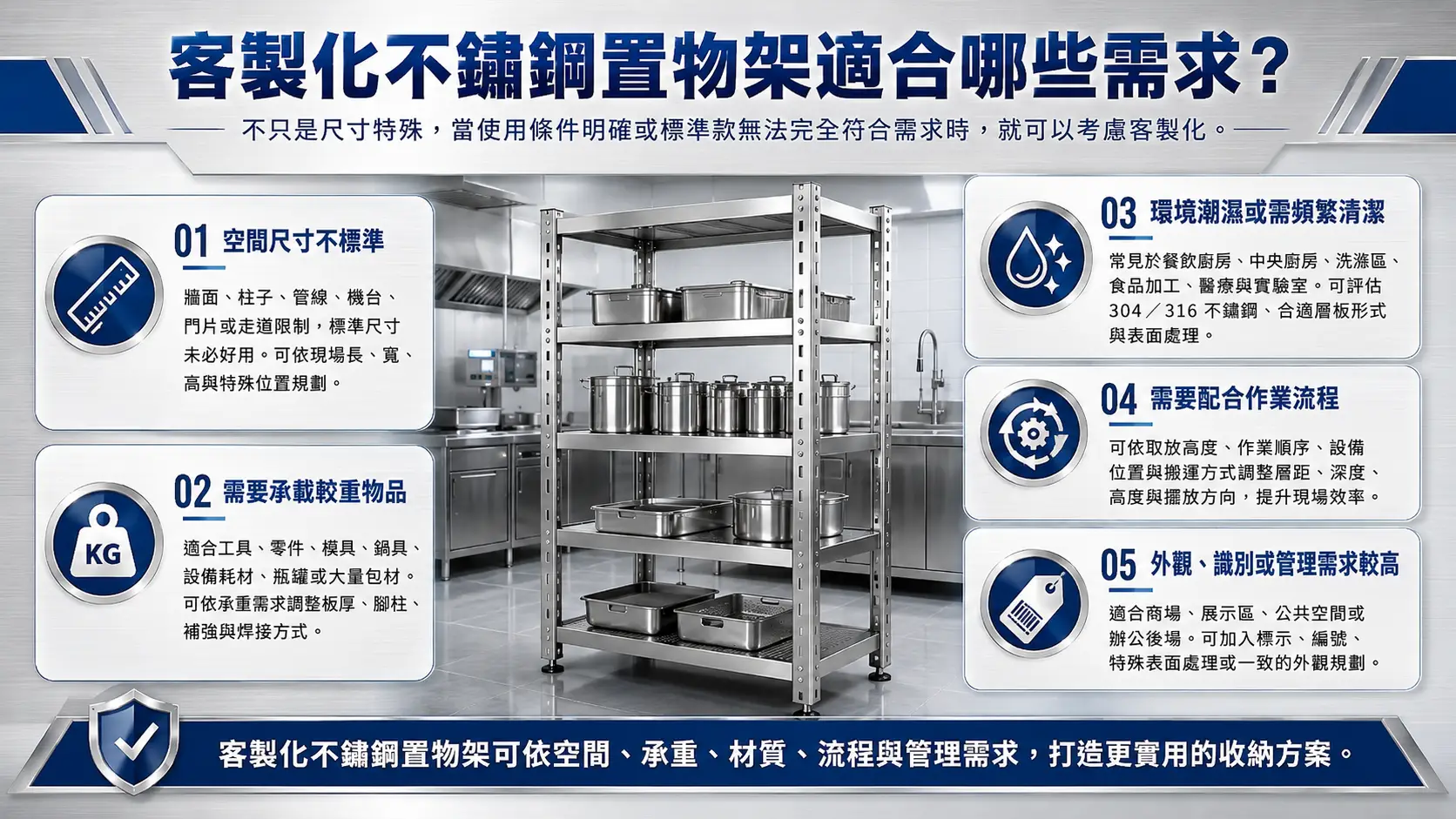 客製化不鏽鋼置物架適合哪些需求?